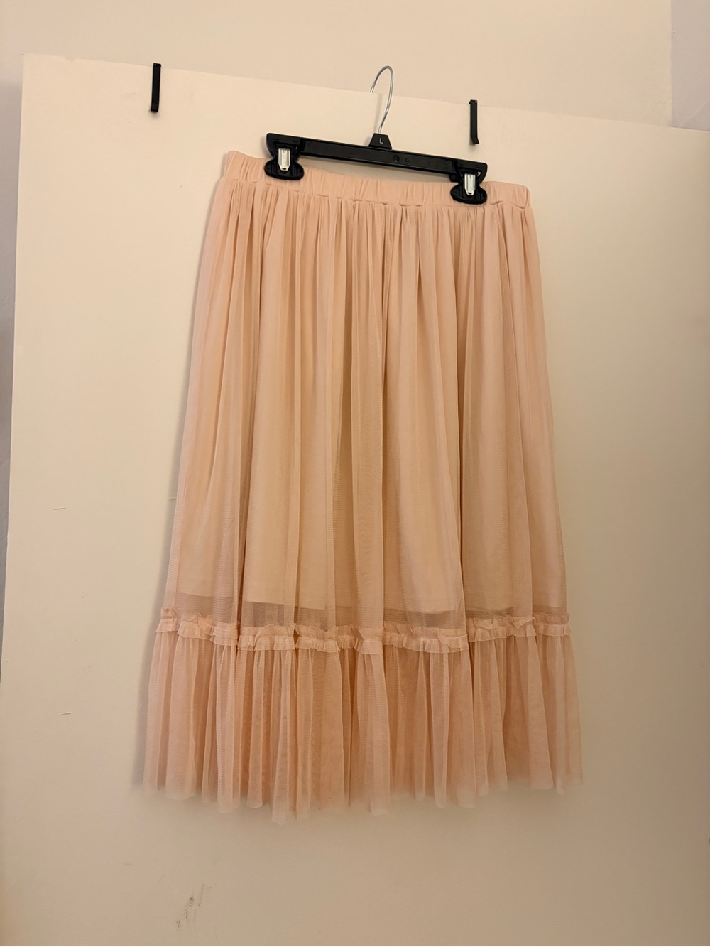 Free with purchase Forever 21 Pleated Tulle Midi Skirt - Blush